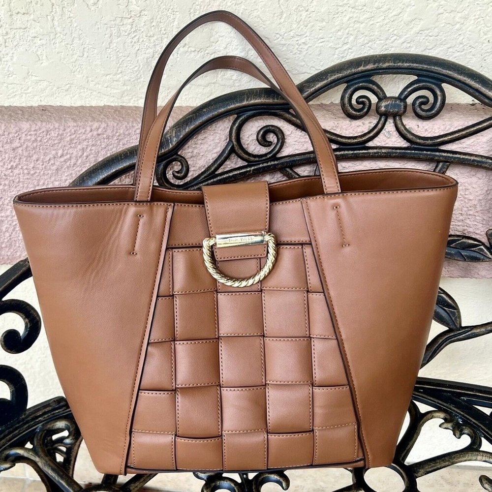 Nine West Tote bag, Large, Brown w. Gold accents